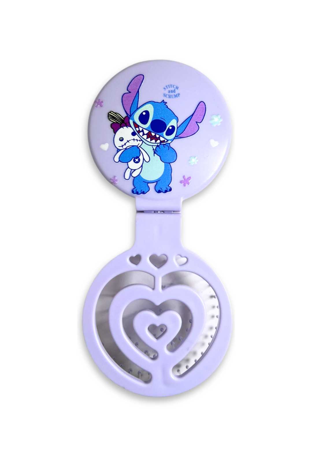 6300 Stitch 2 in 1 Compact Mirror and Hairbrush