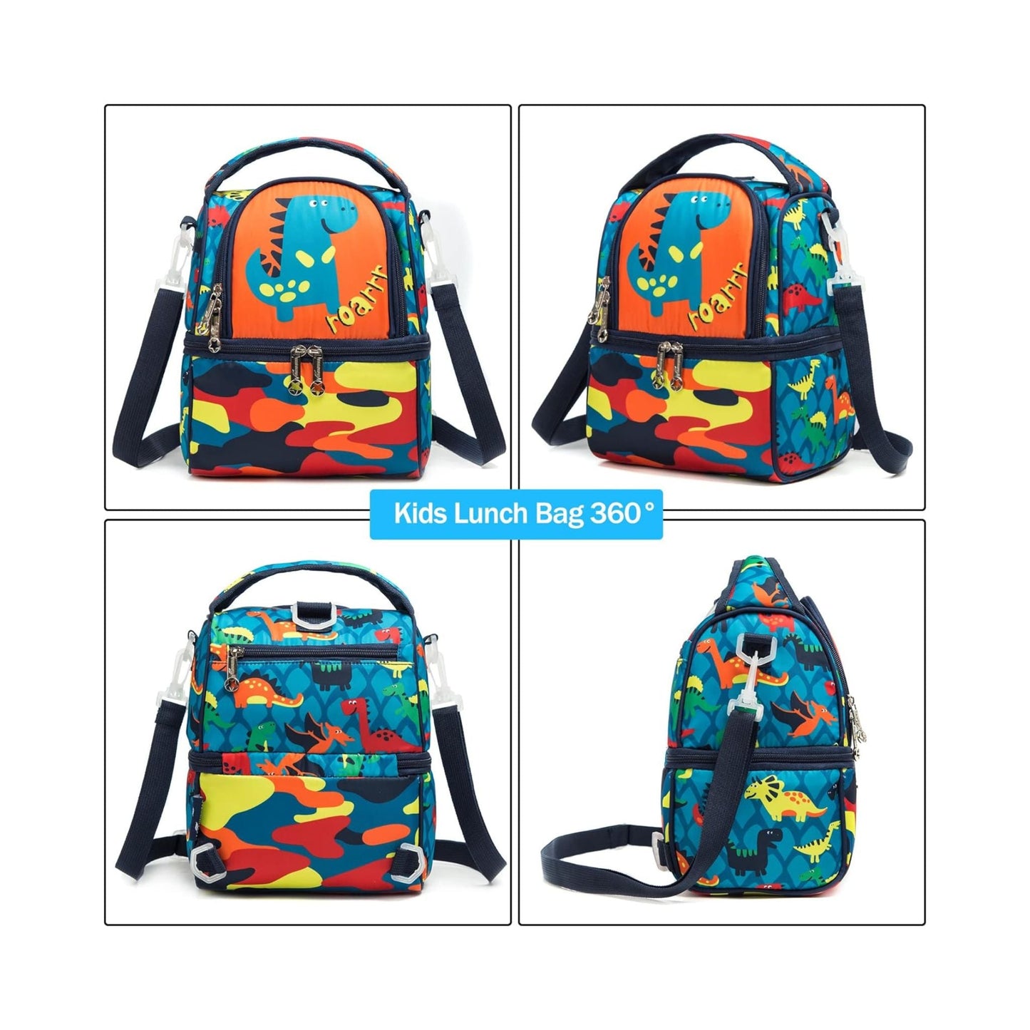 Boys Dinosaur Insulated Lunch Bag