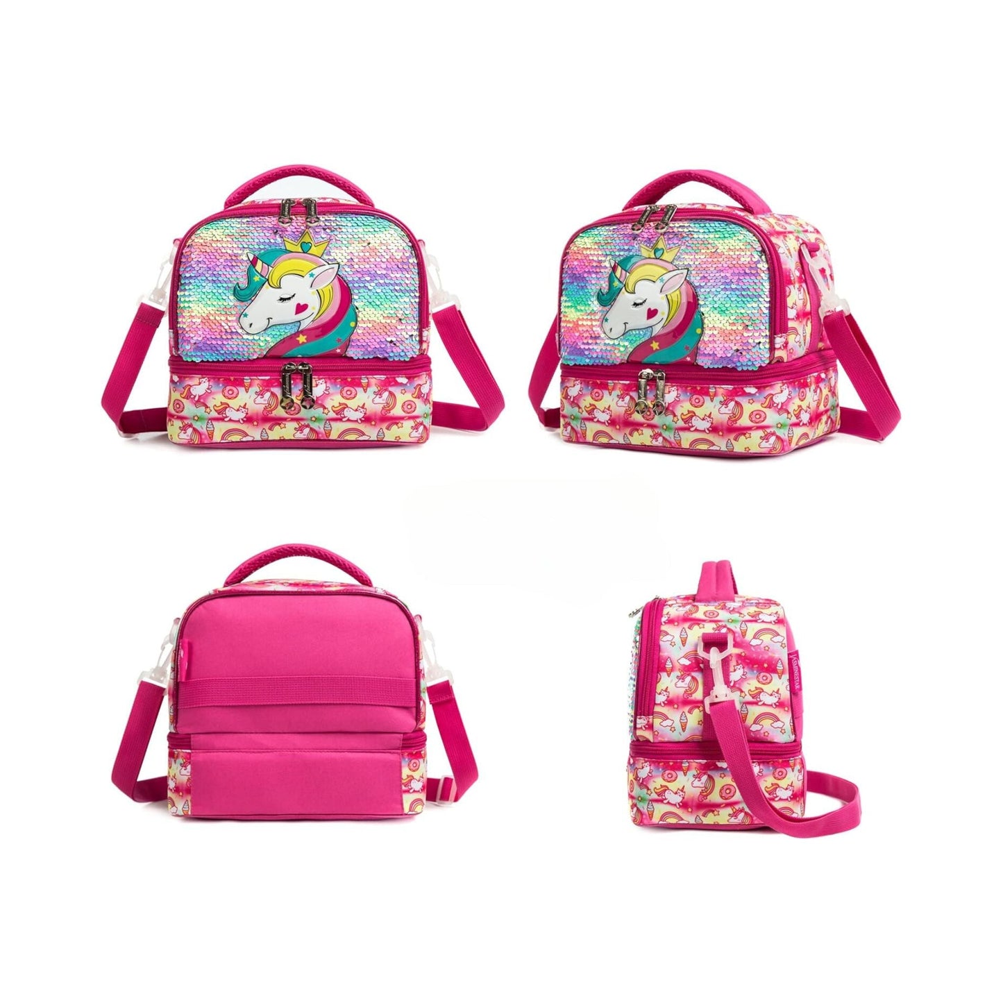 Girls Unicorn Insulated Lunch Bag
