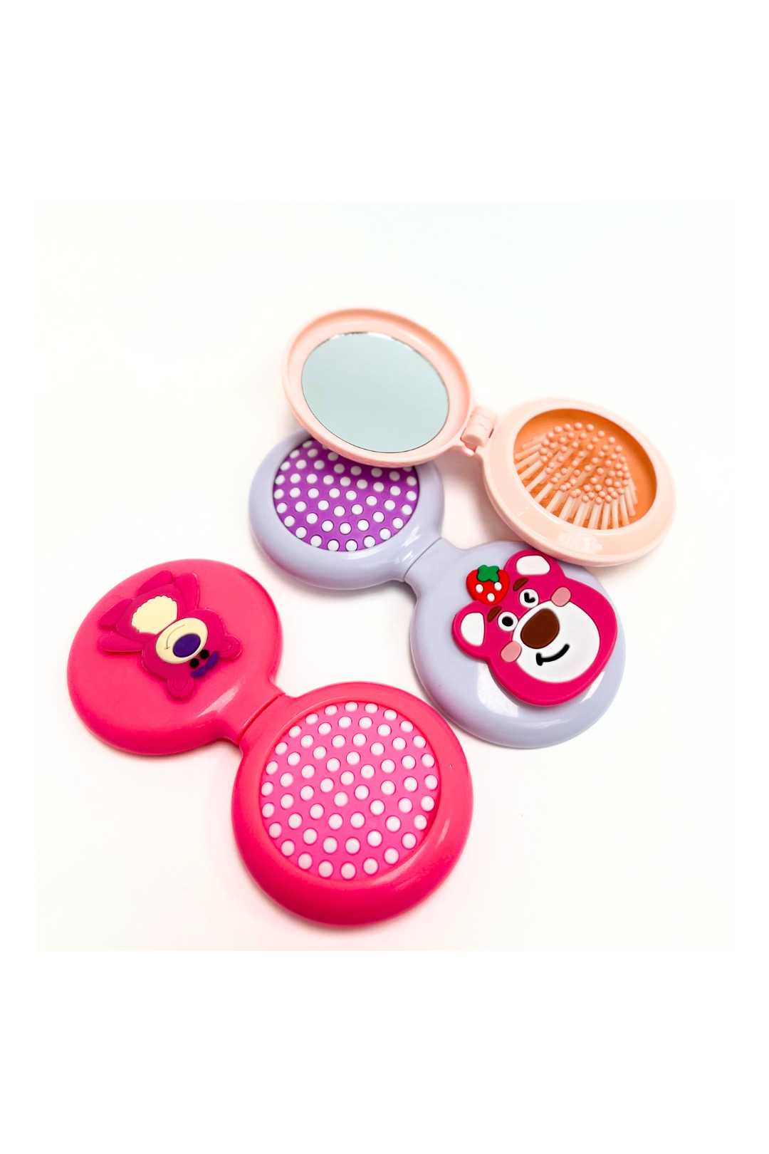 1001 2-in-1 Compact Mirror and Hairbrush