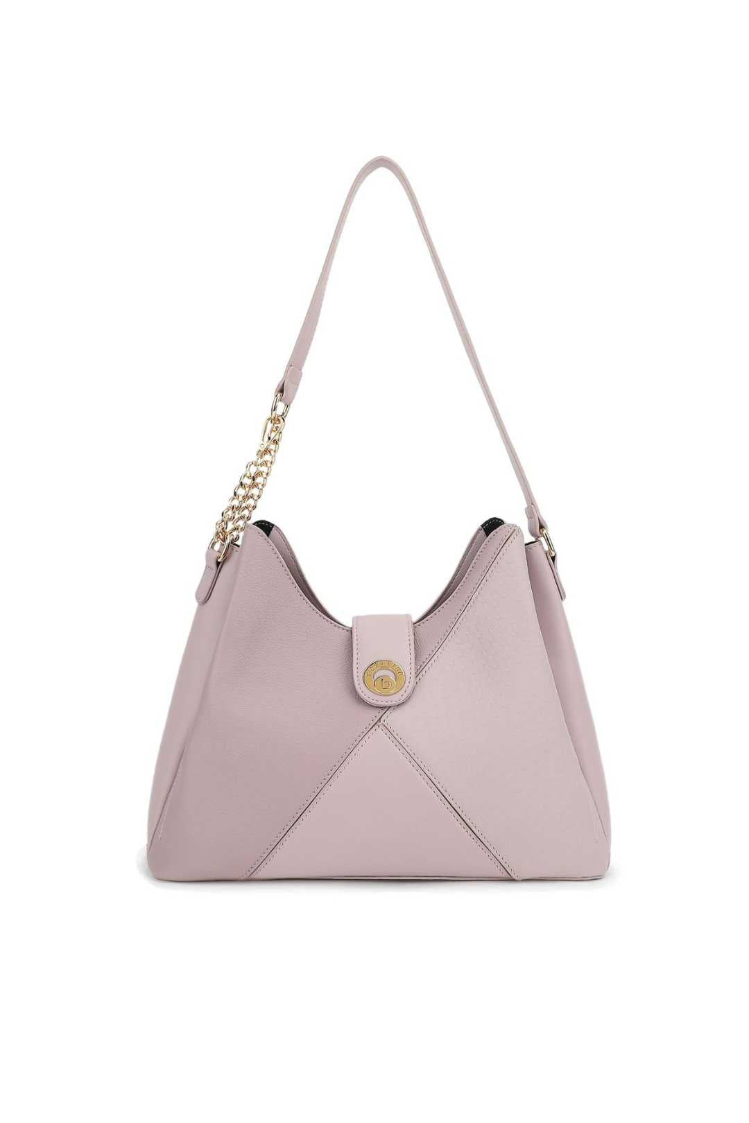 Bosalina Pattern Shoulder Bag With Gold Accent Chain