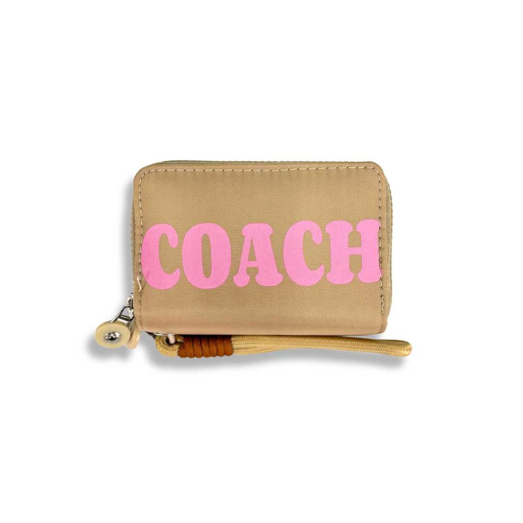 S3875 Coach Mini Wallet with Wristlet Strap