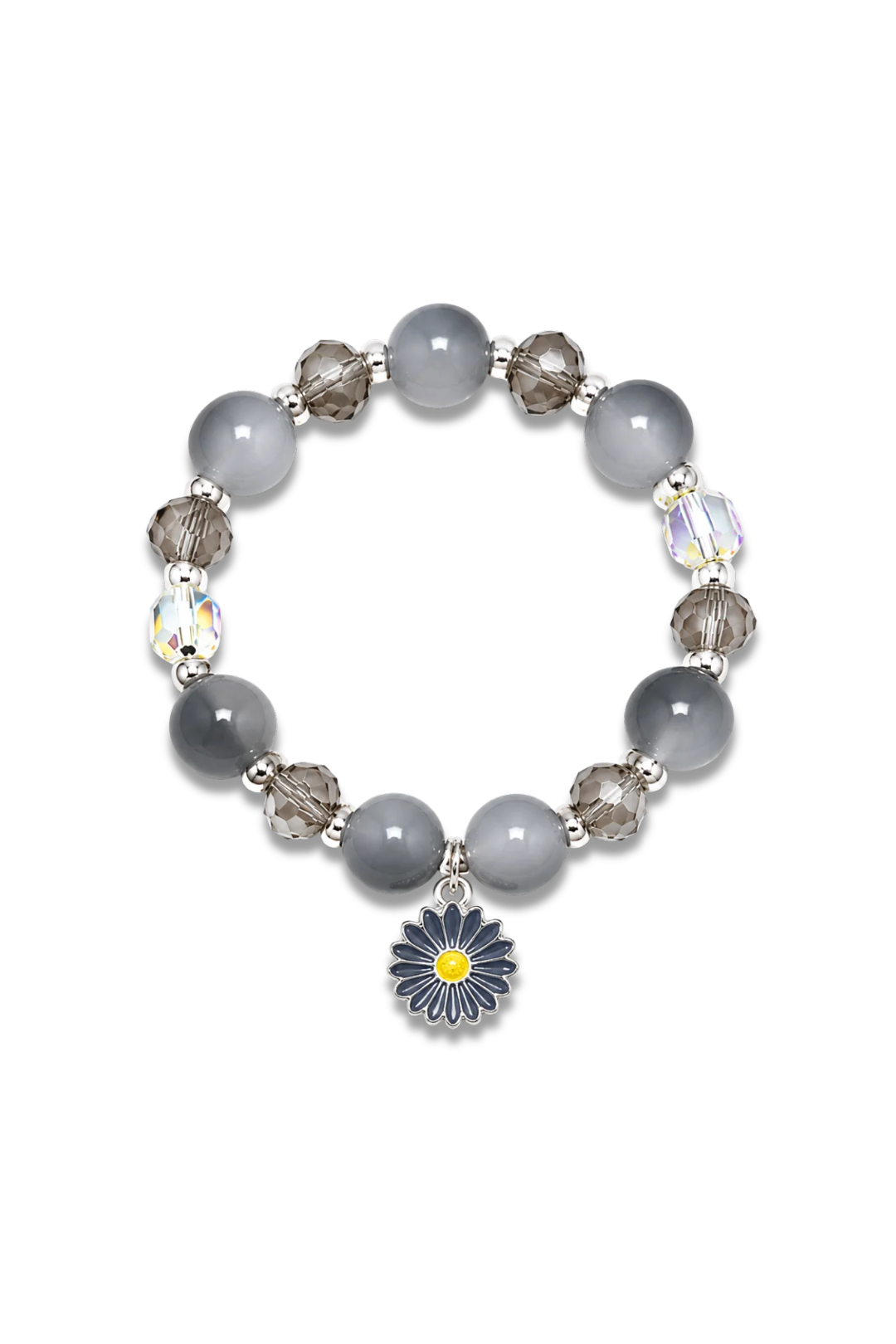 Daisy Charm Beaded Bracelet