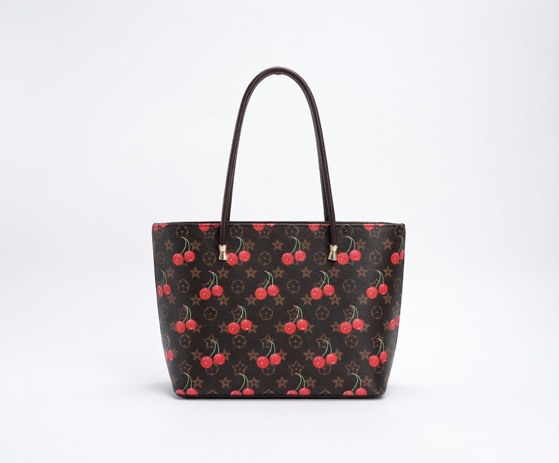 Cherry Print Tote Bag