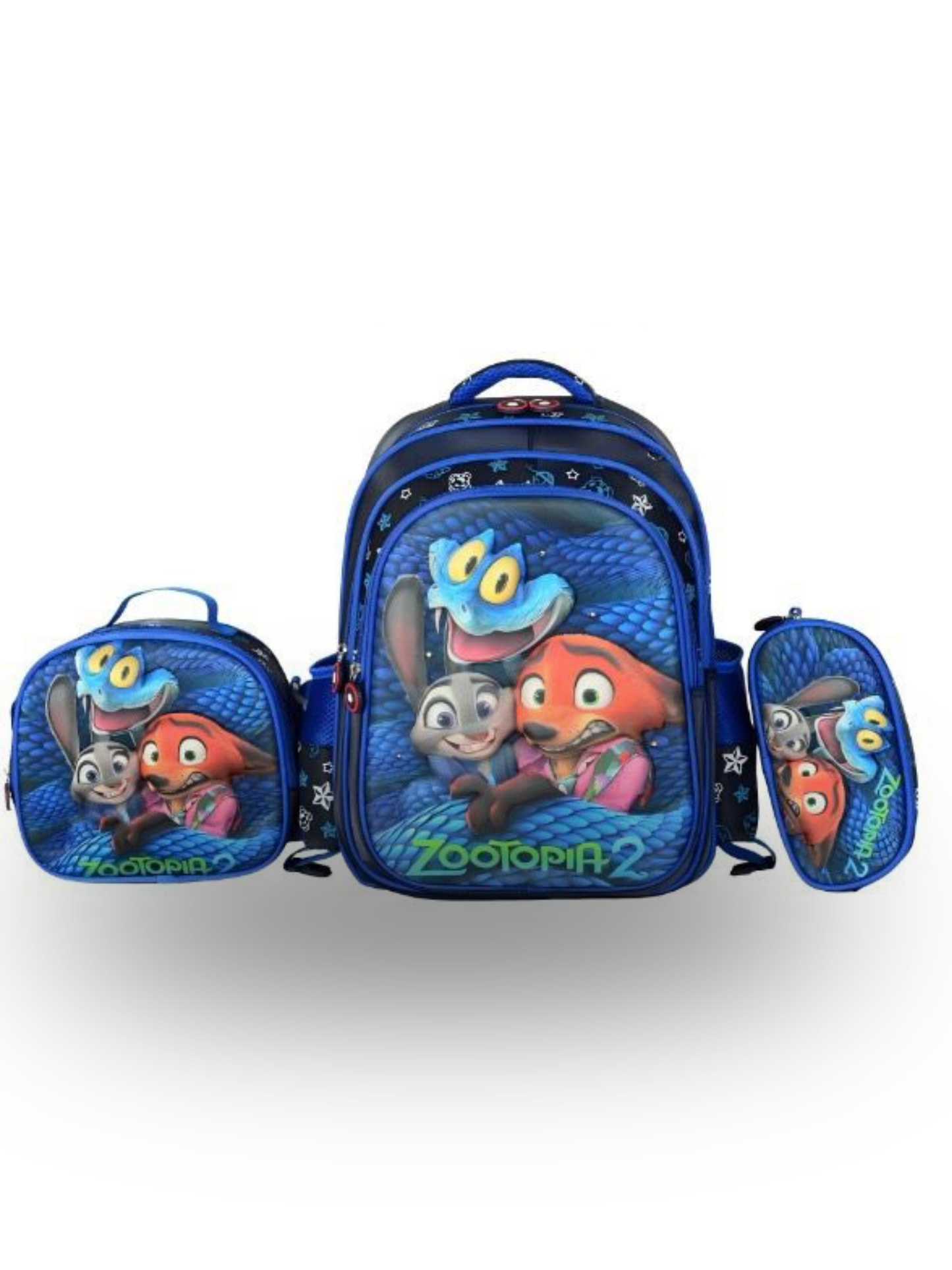 Boys - Kids 3-Piece LED School Backpack Set - Fox & Bunny Design