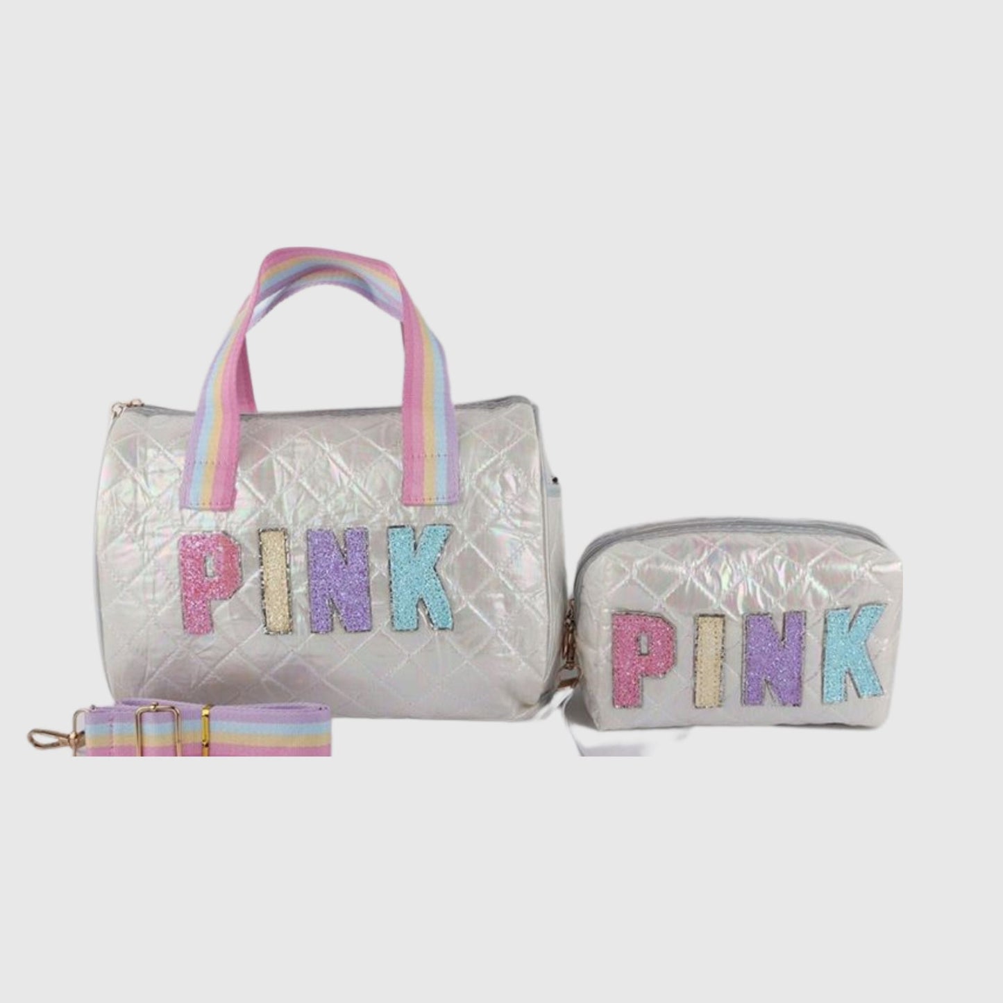 A043 PINK Mini Bag & Wristlet Set