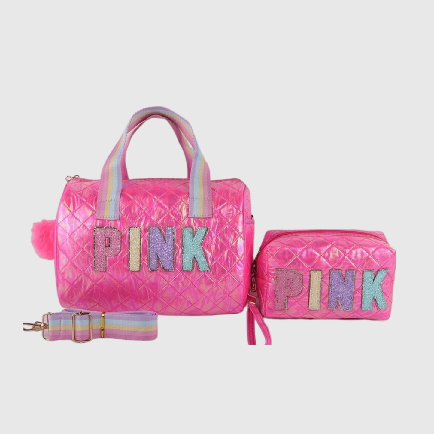 A043 PINK Mini Bag & Wristlet Set