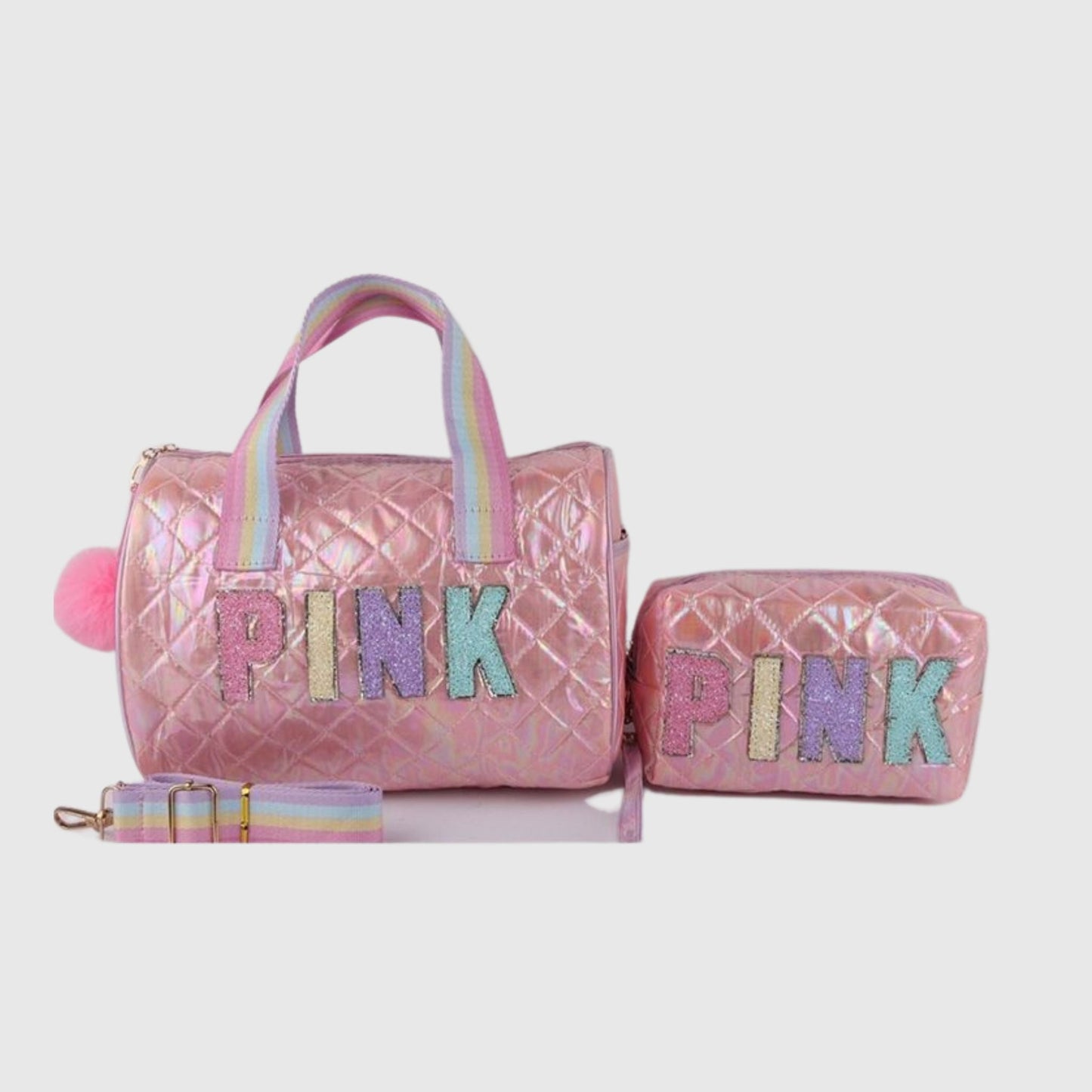 A043 PINK Mini Bag & Wristlet Set