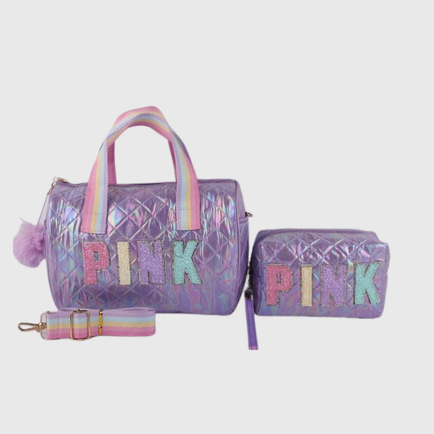A043 PINK Mini Bag & Wristlet Set