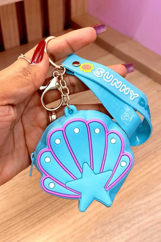 Seashell Silicone Keychain Pouch