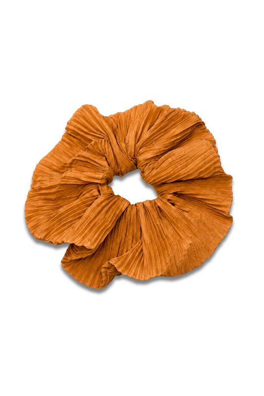 Pleated Satin Hair Scrunchie