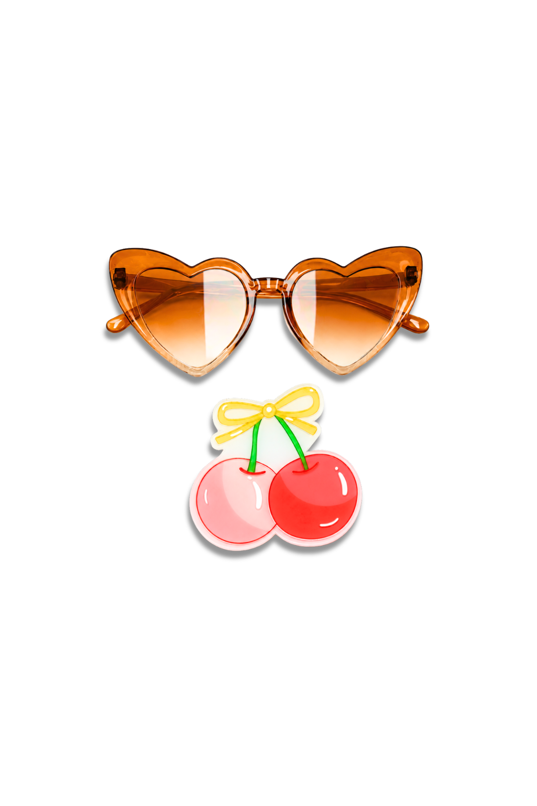 Sunglasses With Cherry Hair Clips