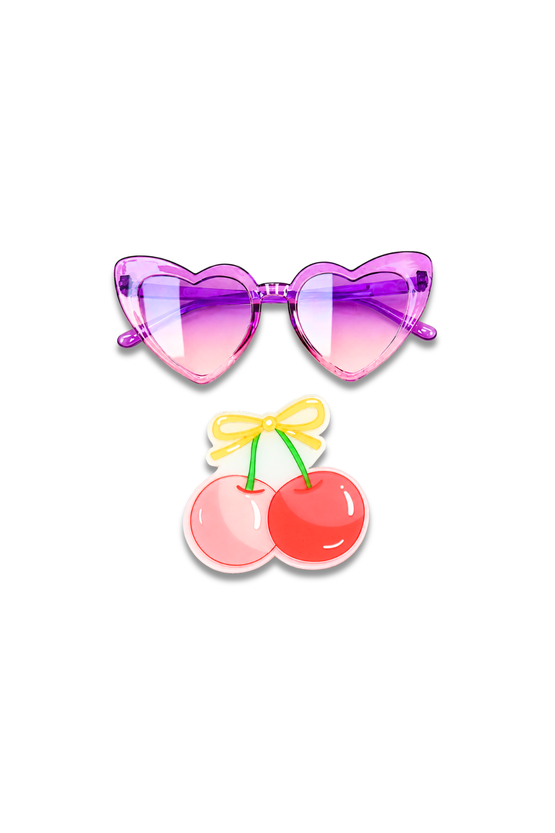 Sunglasses With Cherry Hair Clips
