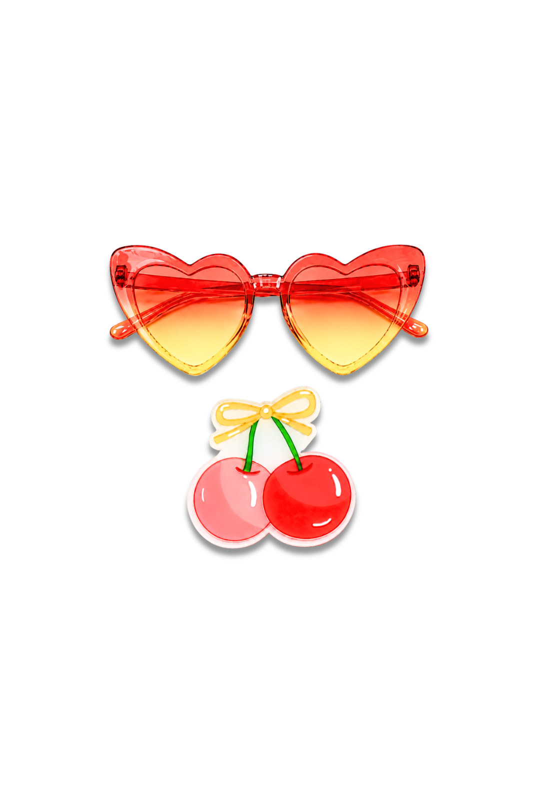Sunglasses With Cherry Hair Clips