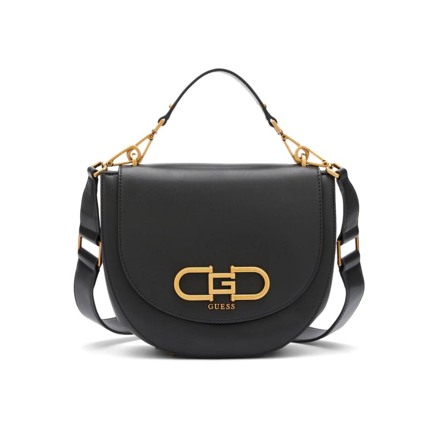 Guess Fleet Flap Saddle Bag - Black