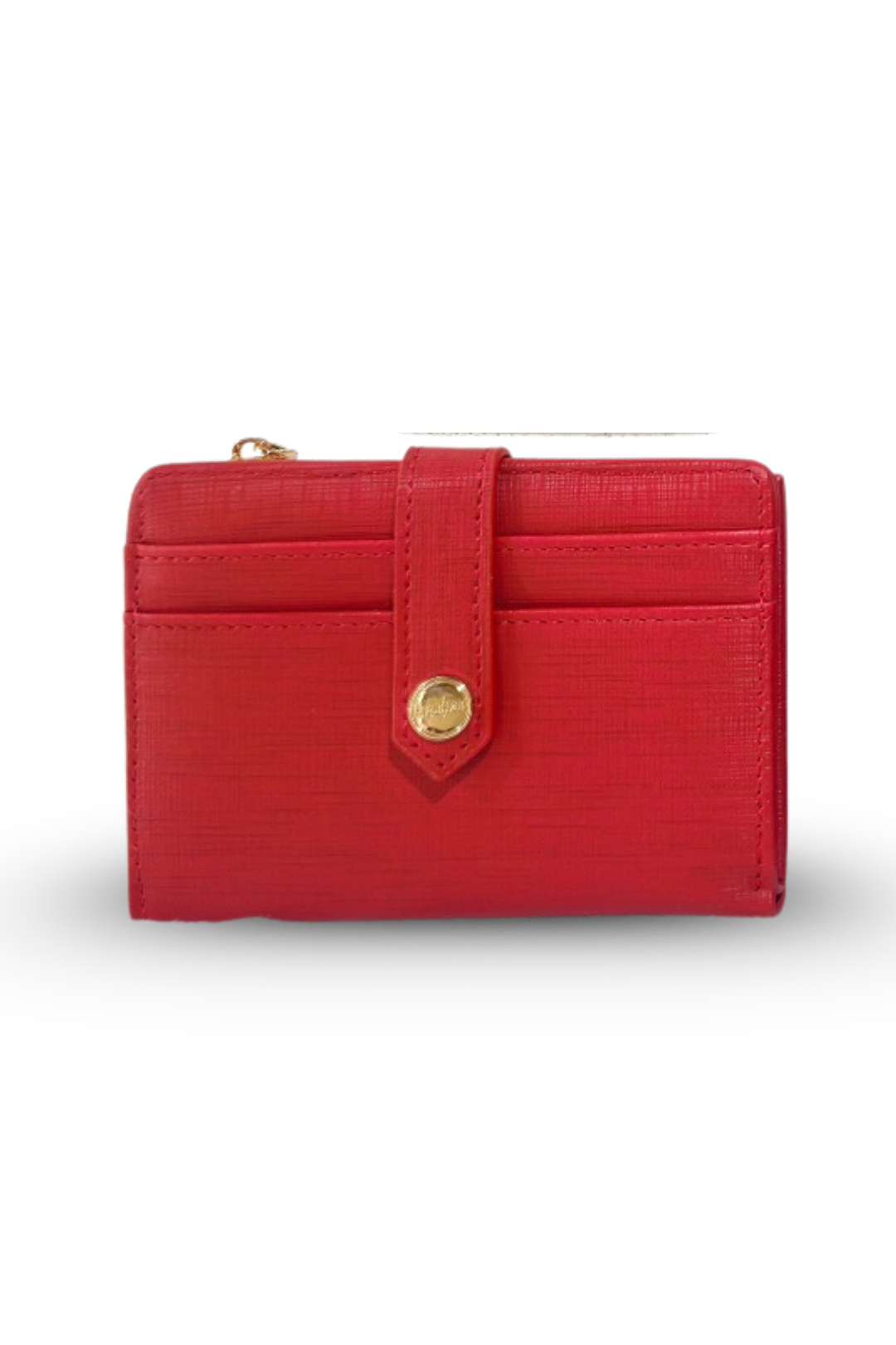 Textured Mini Wallet with Card Slots  Zip Closure