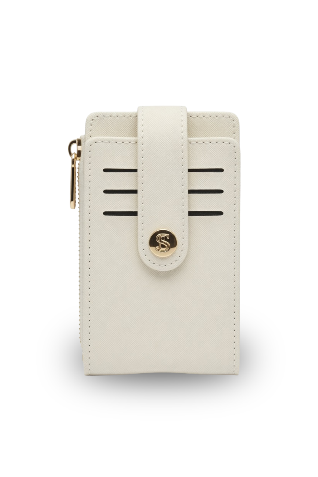 Textured Snap Closure Card Wallet