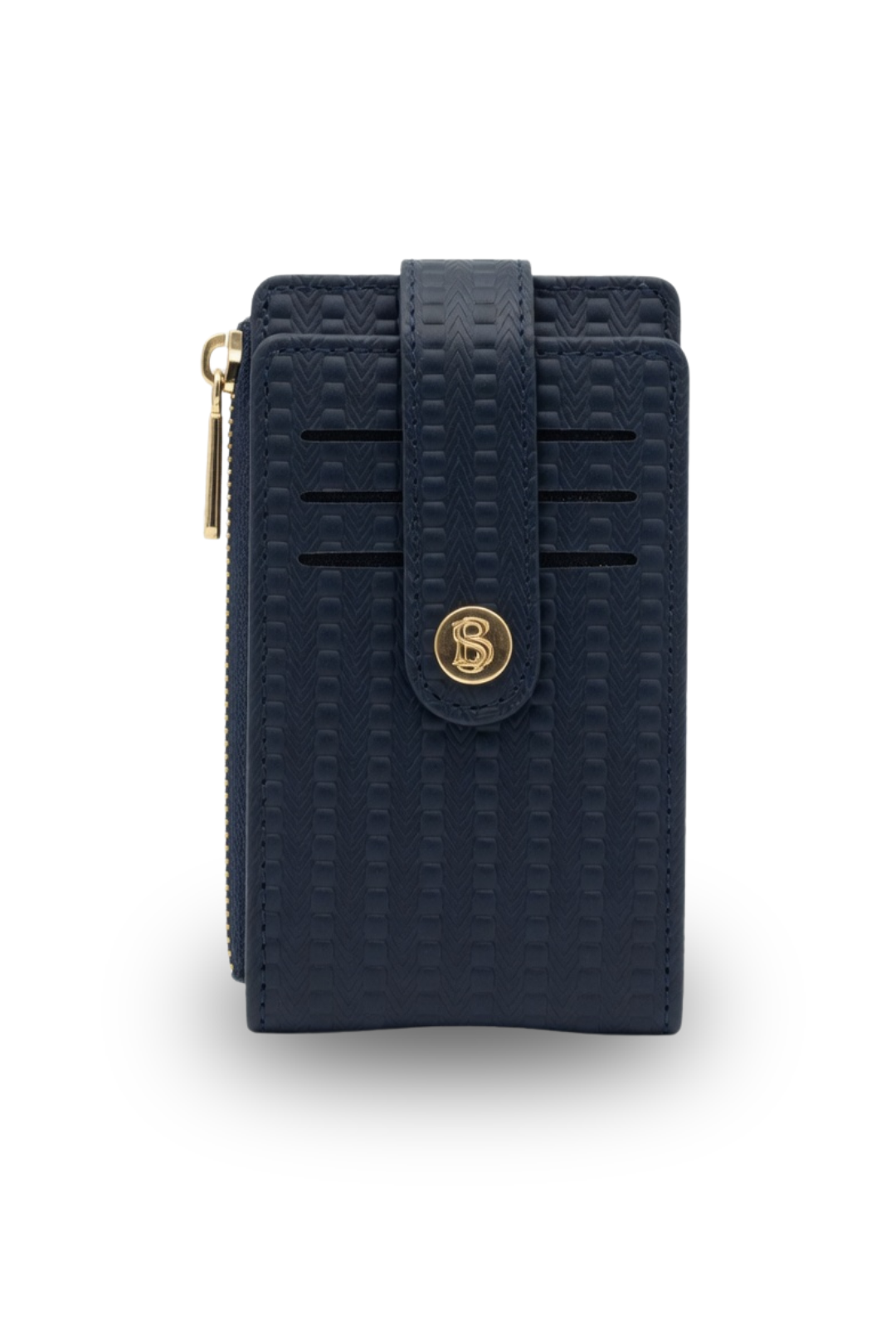 Woven Texture Snap Card Wallet