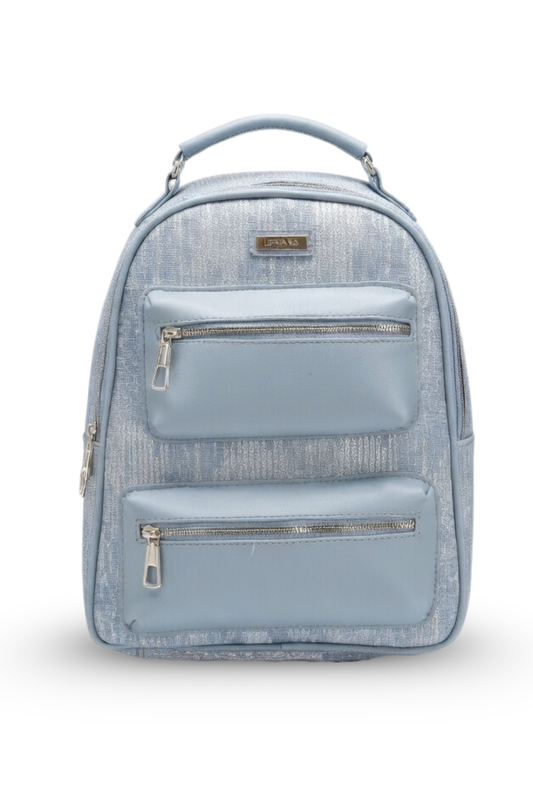 Textured Dual Pocket Backpack