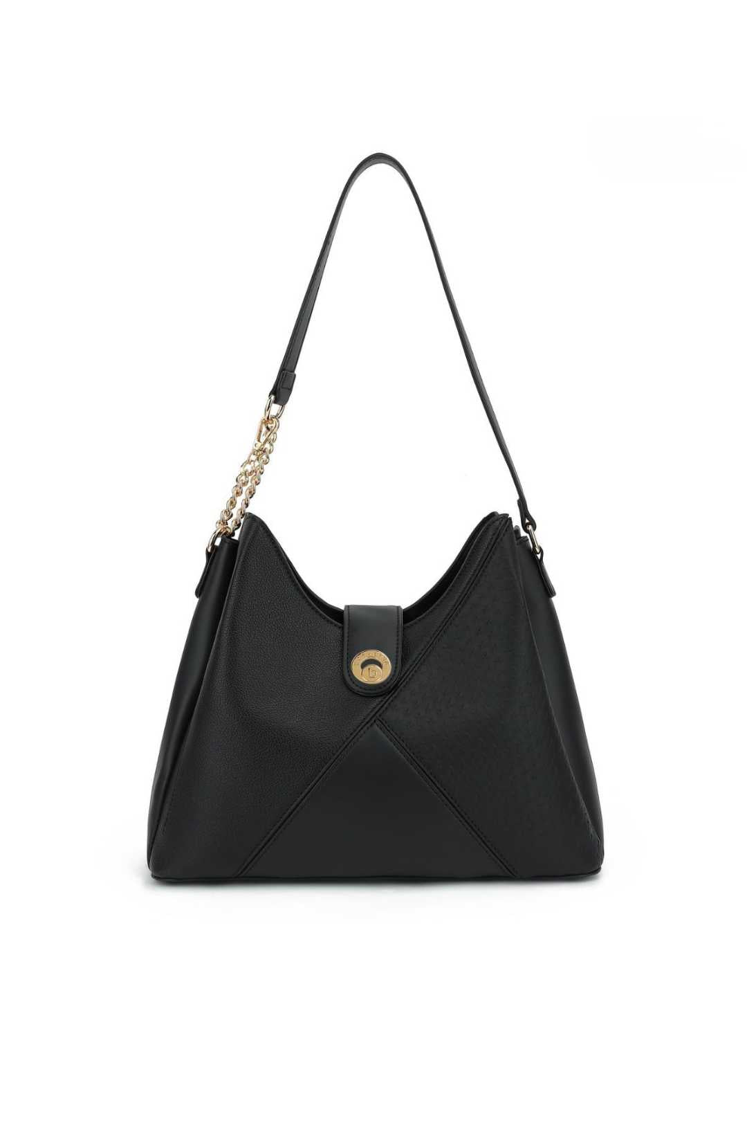 Bosalina Pattern Shoulder Bag With Gold Accent Chain