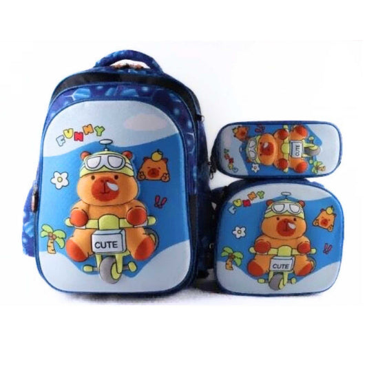 Capybara 3 Piece Backpack set