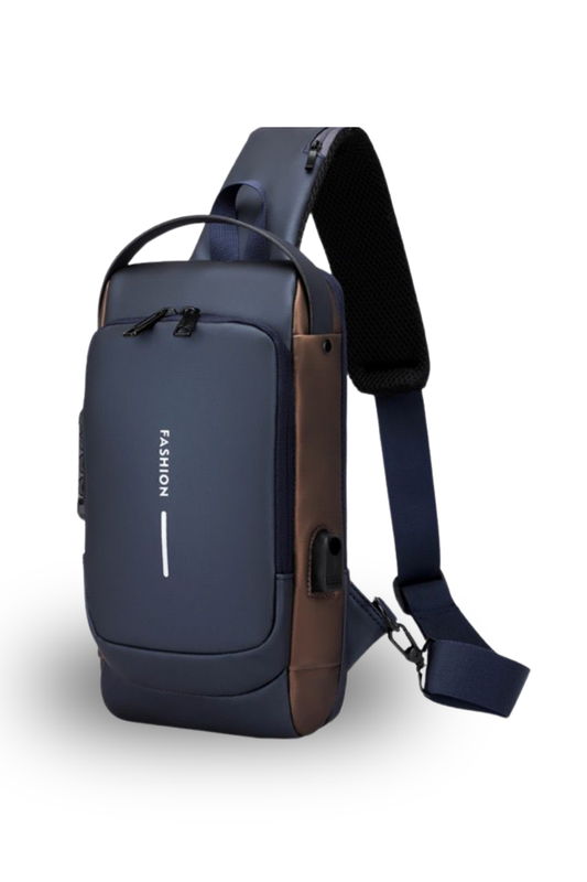 Anti-Theft USB Sling Men's Backpack
