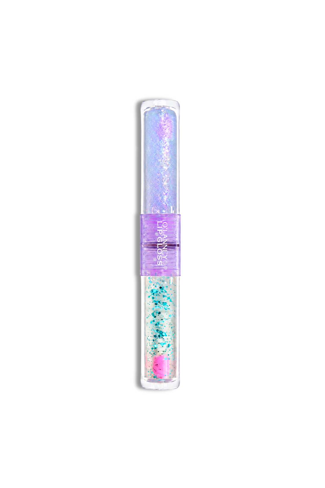 O'LANNEY Double Sided Glitter Lip Gloss and Clear Gloss Wand
