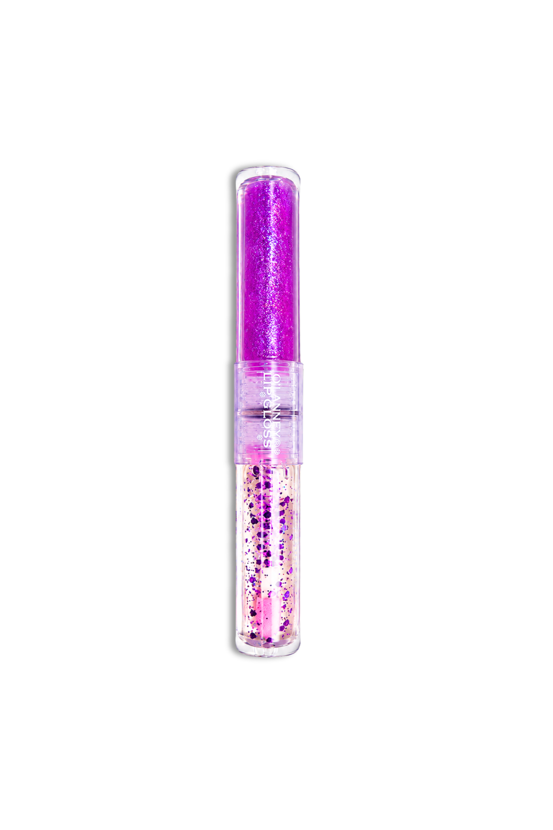 O'LANNEY Double Sided Glitter Lip Gloss and Clear Gloss Wand