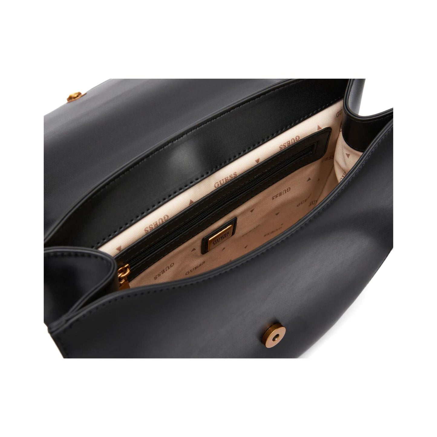 Guess Fleet Flap Saddle Bag - Black
