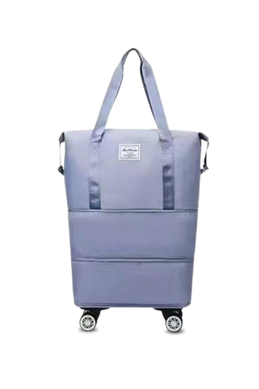 Expandable Travel Tote Bag with Luggage Wheels Sleeve