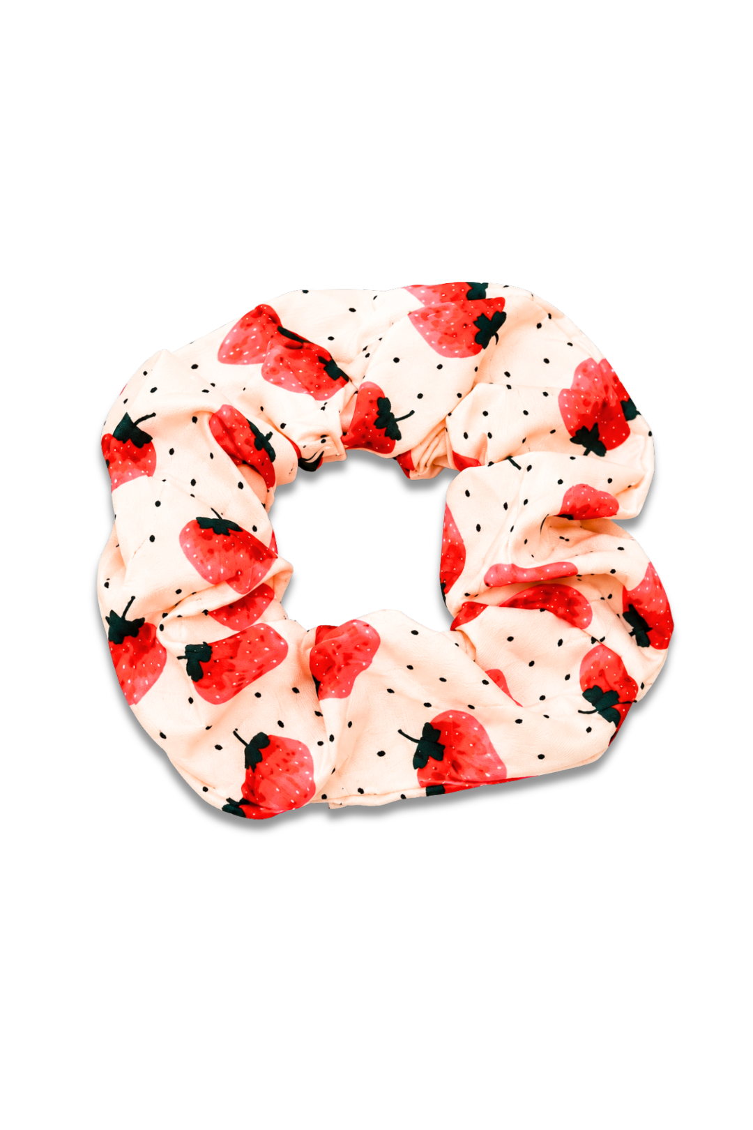Strawberry Pattern Hair Scrunchie