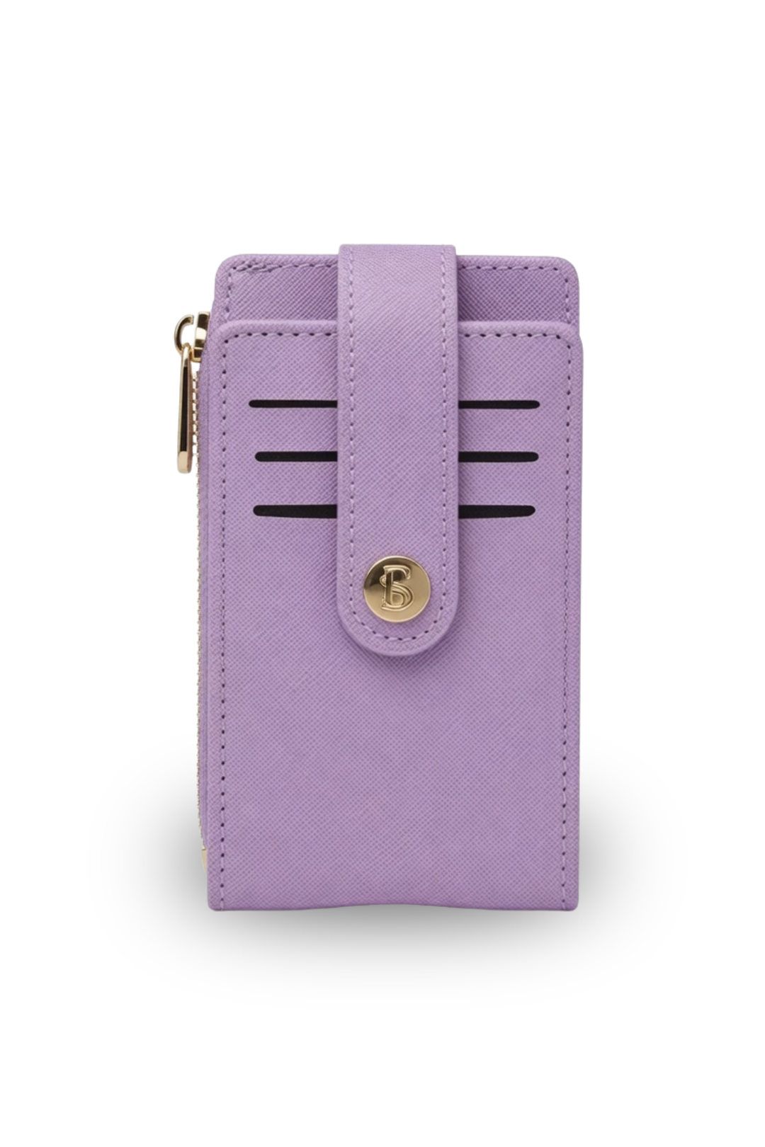 Textured Snap Closure Card Wallet