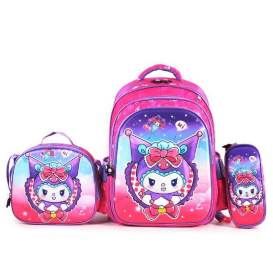 BC382 Kuromi 3 Piece Backpack Set