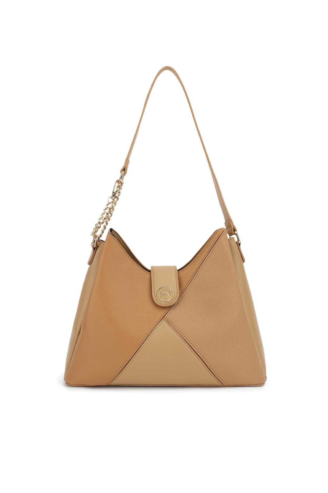 Bosalina Pattern Shoulder Bag With Gold Accent Chain