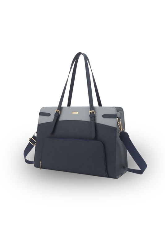 Dual-Tone Structured Work Tote