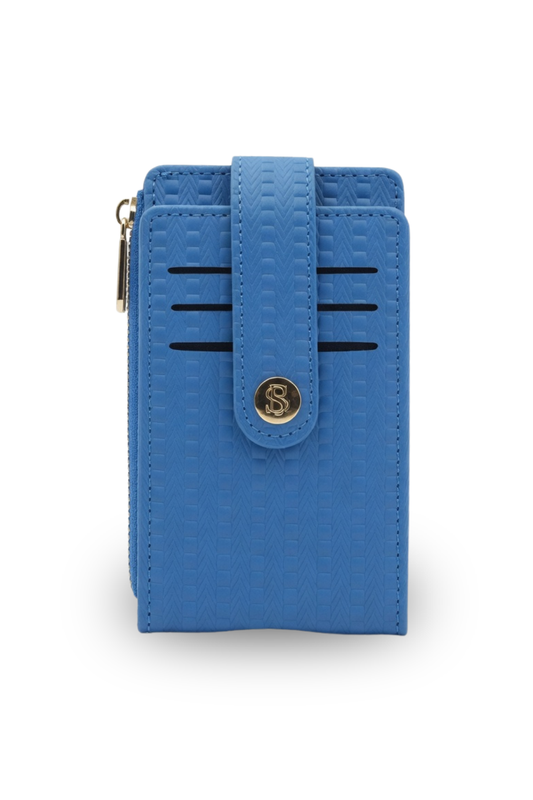 Woven Texture Snap Card Wallet