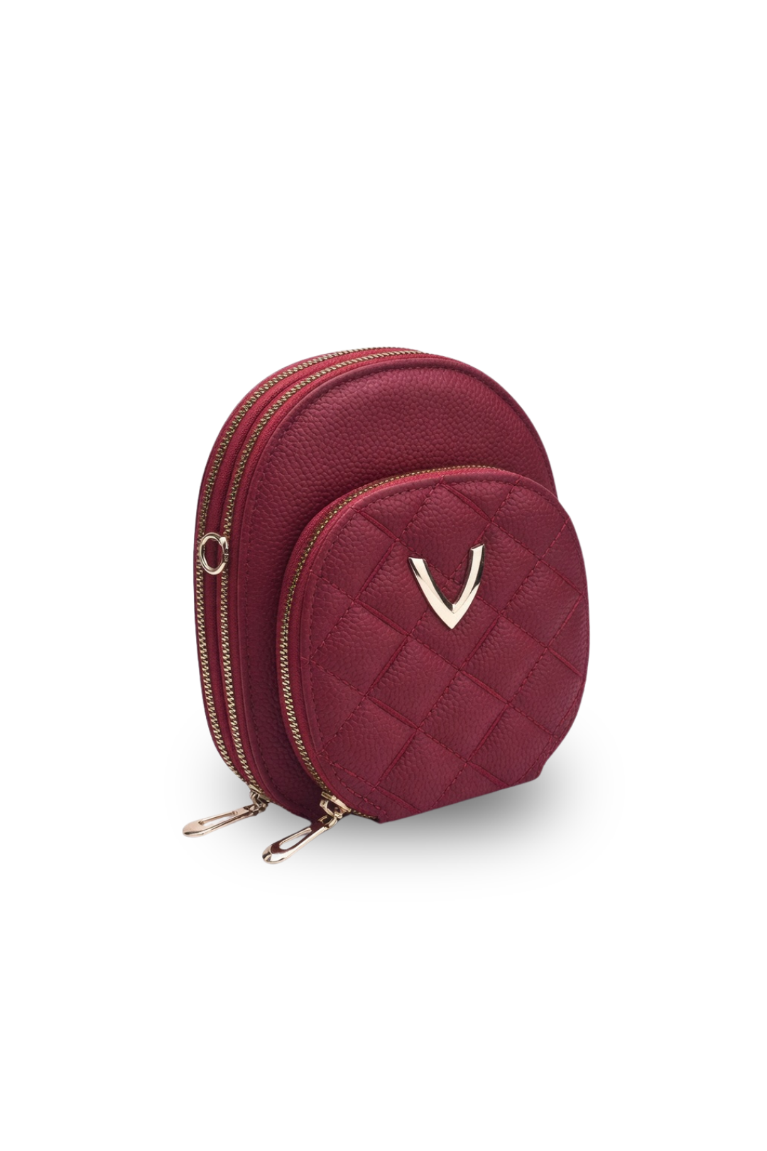 Mini Quilted Double-Zip Crossbody Bag