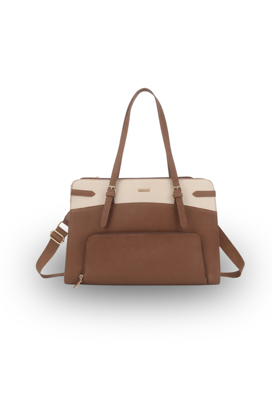 Dual-Tone Structured Work Tote