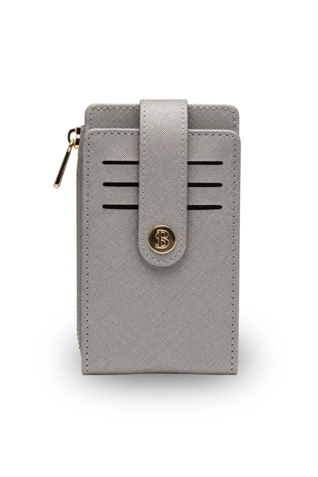 Textured Snap Closure Card Wallet
