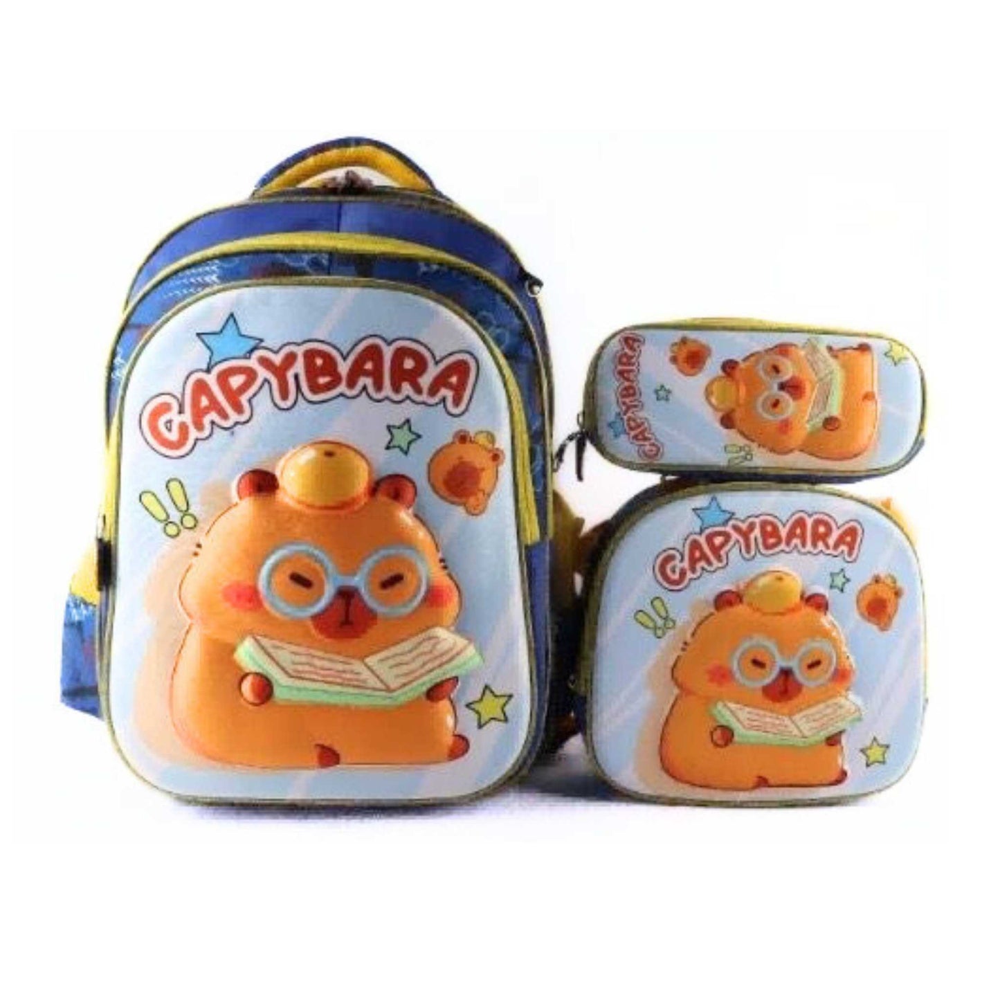 Capybara 3 Piece Backpack set