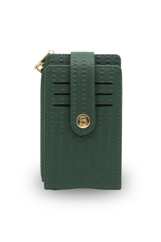 Woven Texture Snap Card Wallet