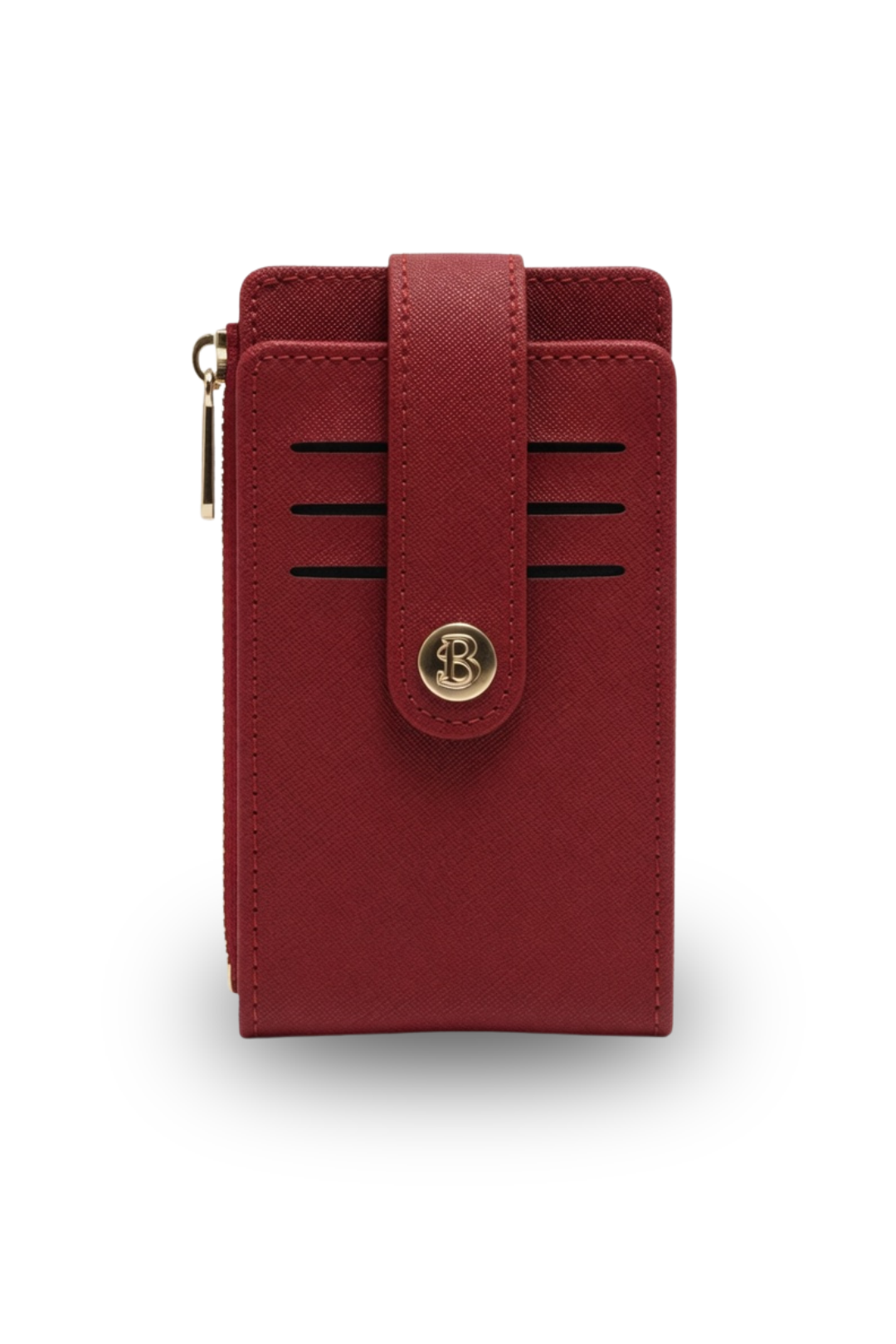 Textured Snap Closure Card Wallet