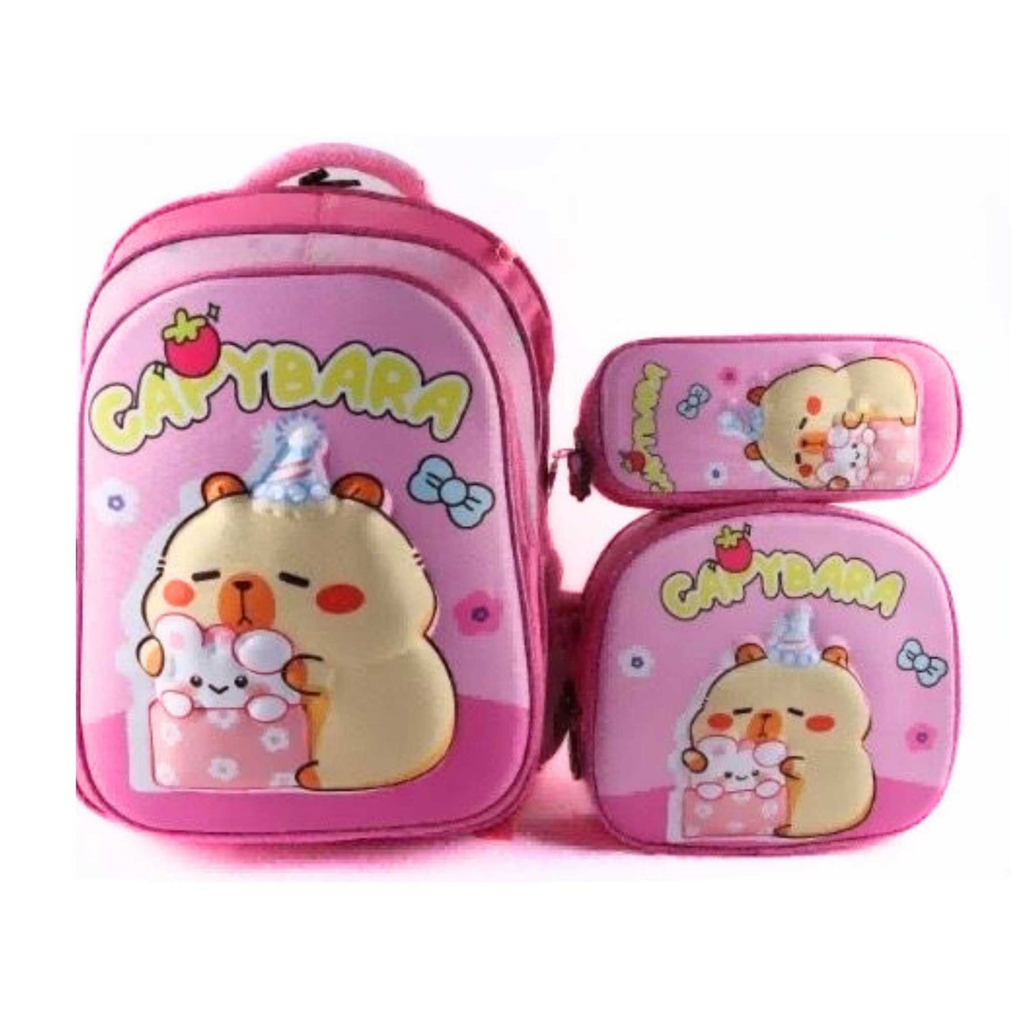 Capybara 3 Piece Backpack set