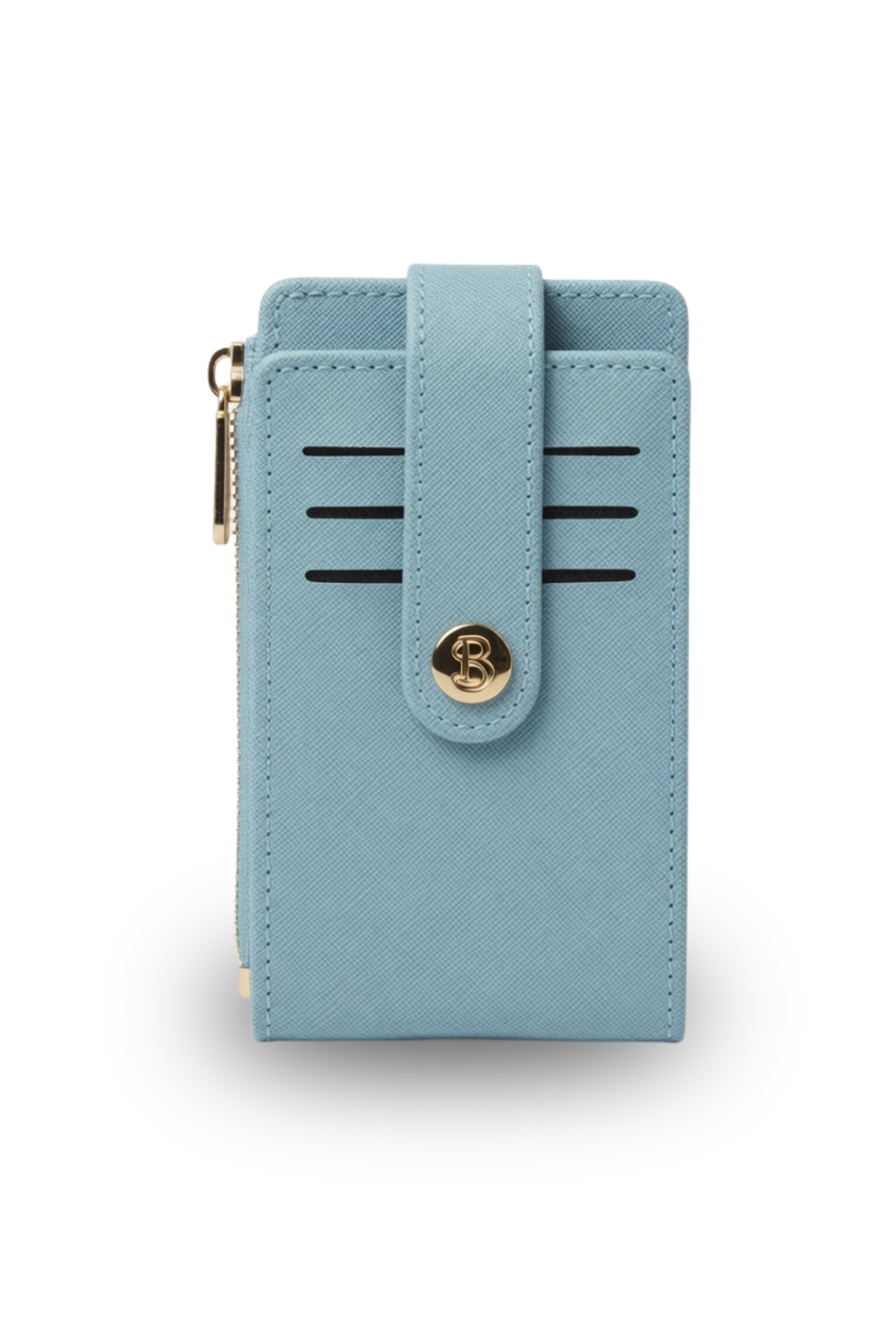 Textured Snap Closure Card Wallet