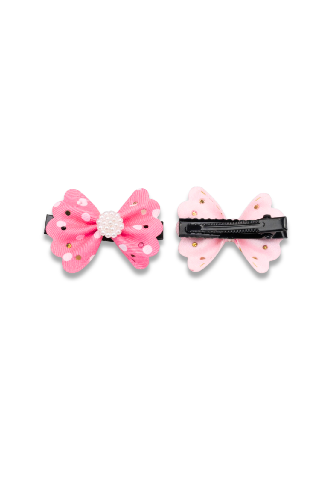 Assorted Polka Dot Bow Hair Clip Set