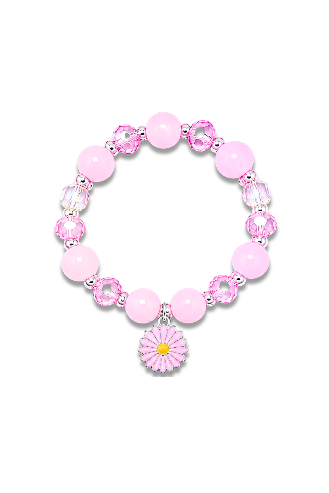 Daisy Charm Beaded Bracelet