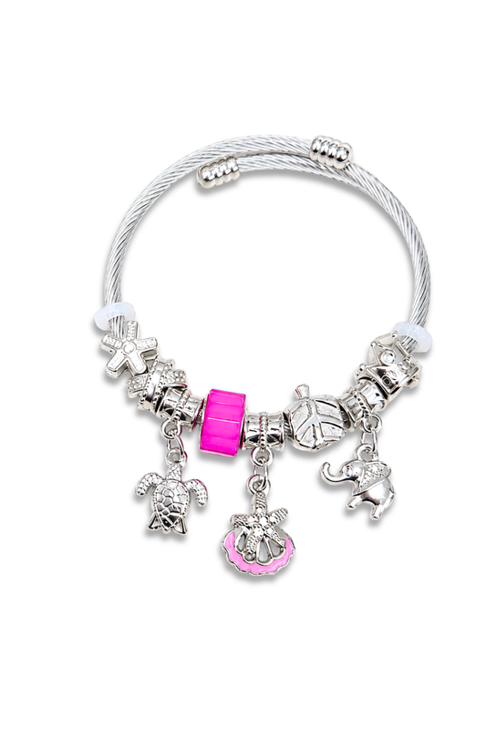 Silver Animal Charm Bracelet