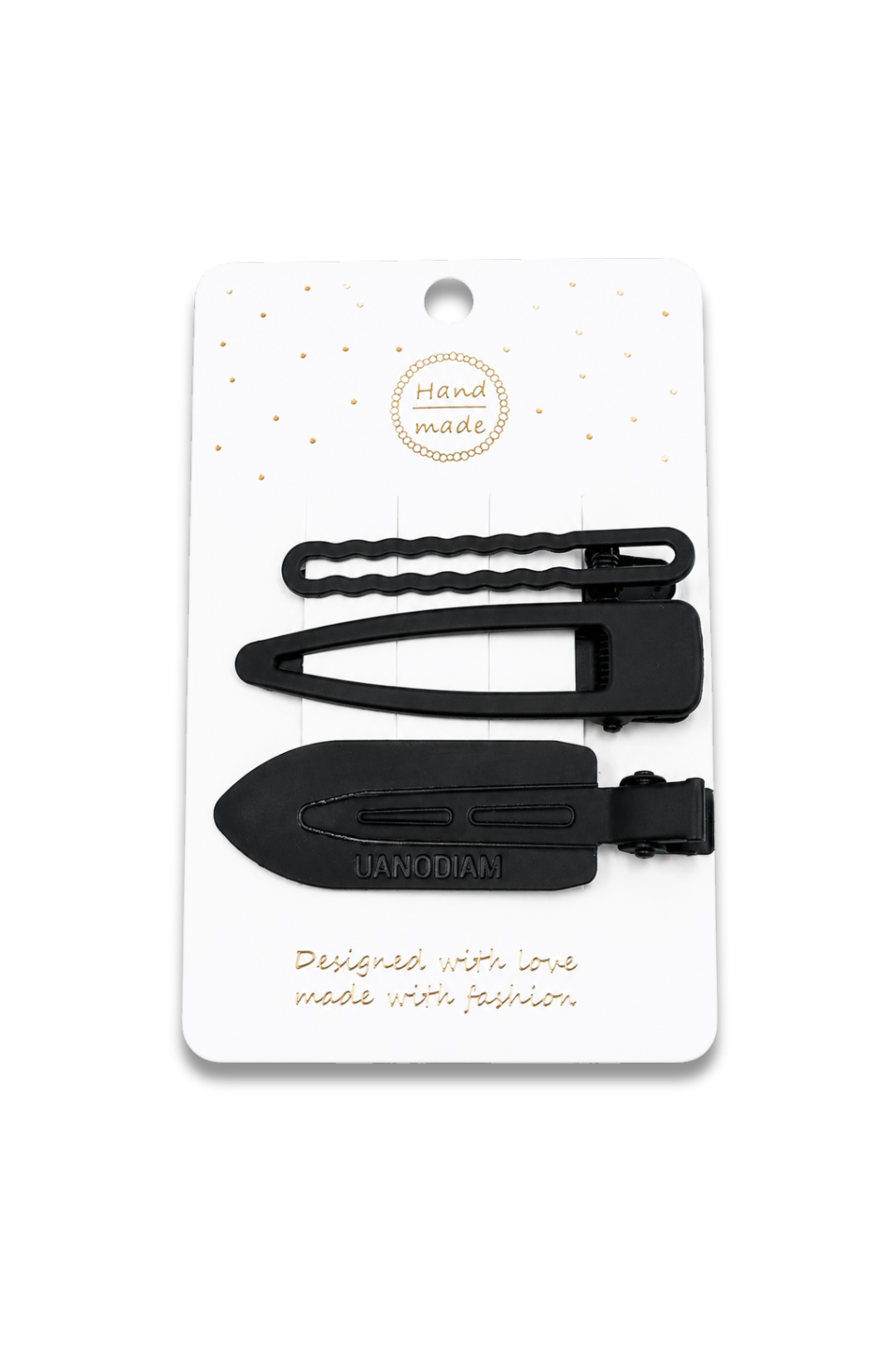Matte Black Hair Clip Set