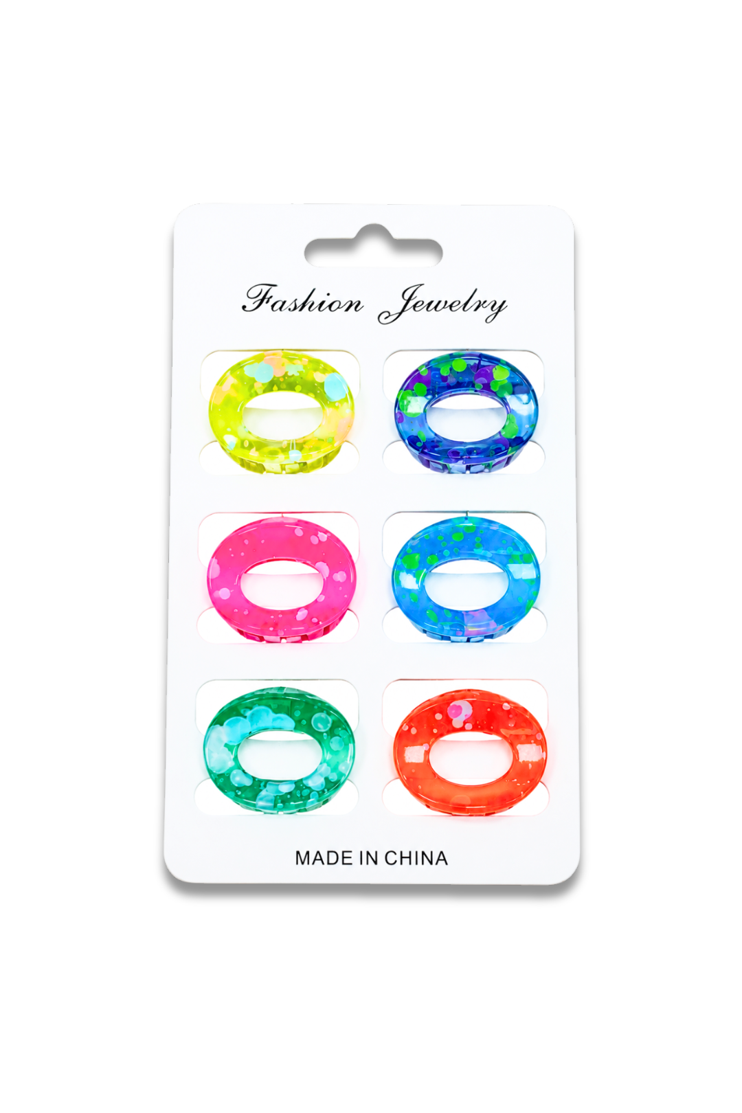Colorful Mini 6 Piece Hair Claw Clip