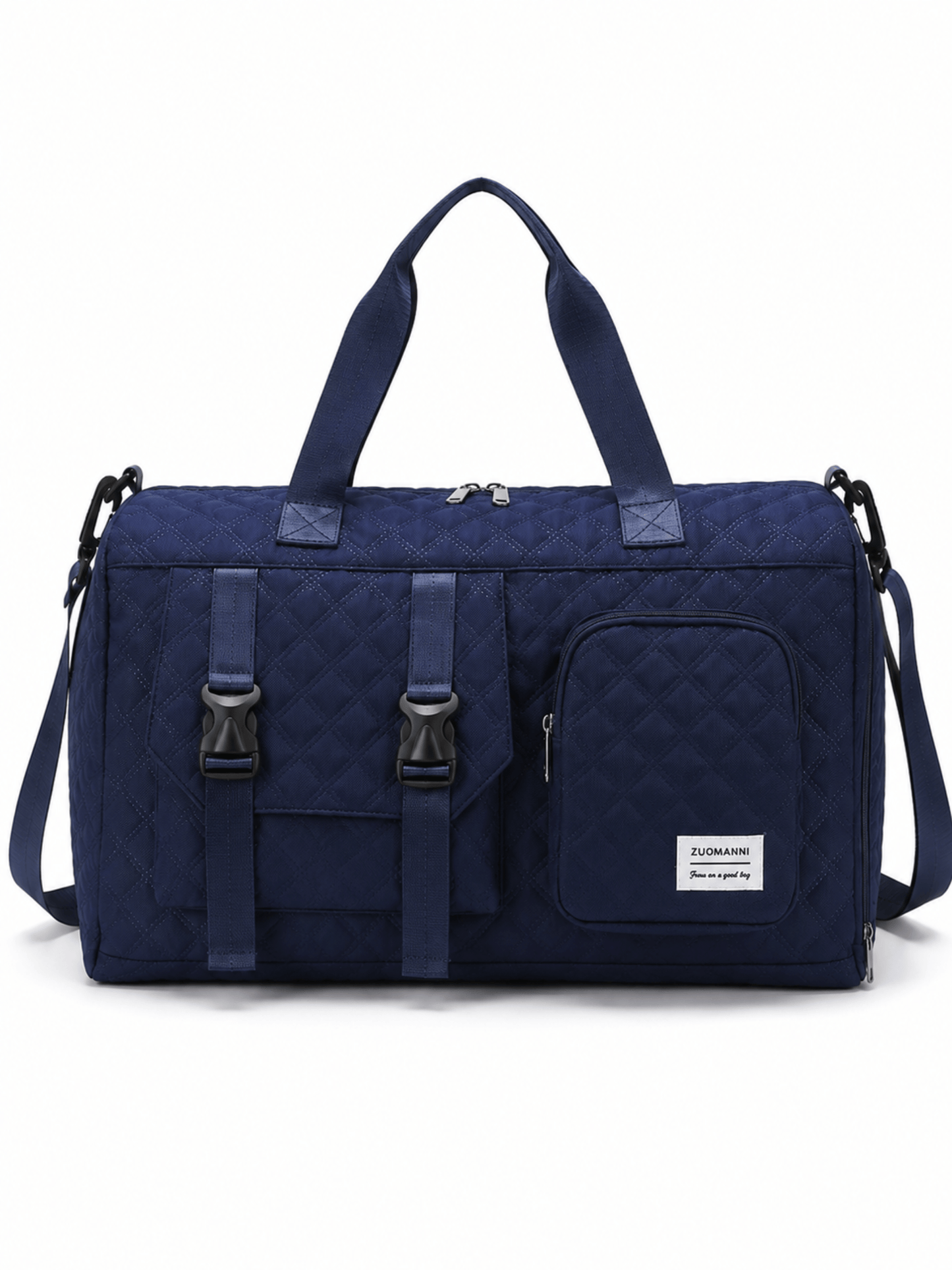 Quilted Multi-Pocket Travel Duffel Bag